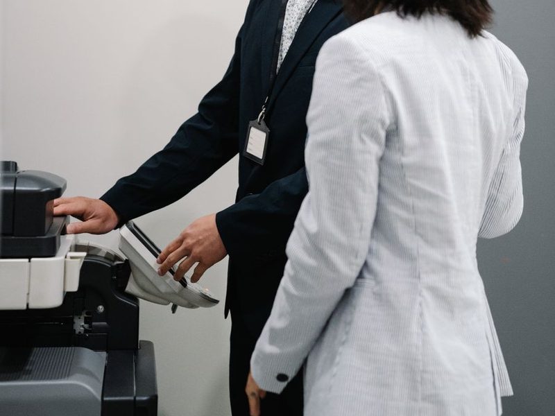 Brother HL-L5210DW printer, front view