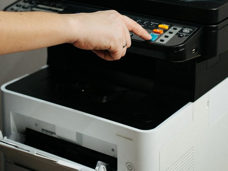 Brother MFC-L2820DW printer, front view