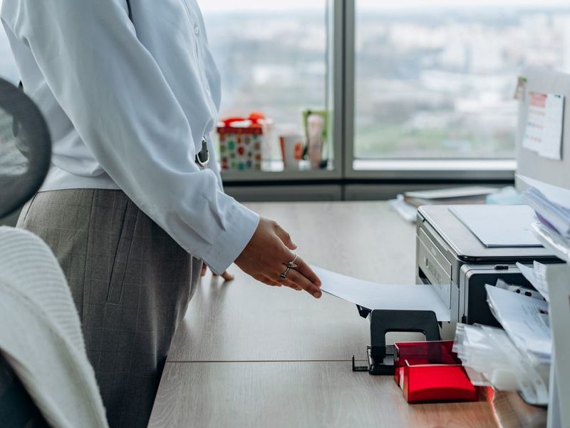 HP OfficeJet Pro 8135e All-in-One printer, front view